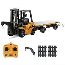 1/10 RC Forklift Crane: 3in1 Fun with Flatbed Trailer (2.4G) – Build Your Adventure!